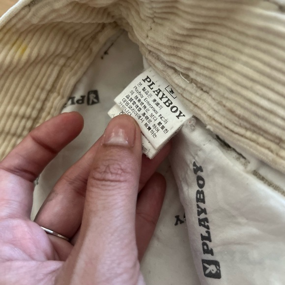 Vintage Playboy Corduroy Pleated Two Tone Brown Beige Pants Size 25 - Picture 7 of 12